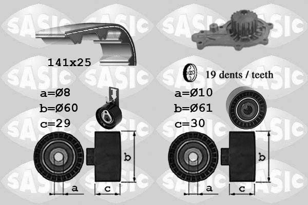 Water Pump & Timing Belt Kit (3900043)
