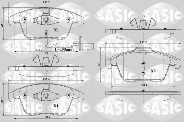 Brake Pad Set, disc brake (6216092)