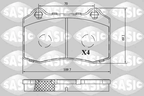 Brake Pad Set, disc brake (6210093)
