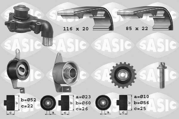 Water Pump & Timing Belt Kit (3906013)