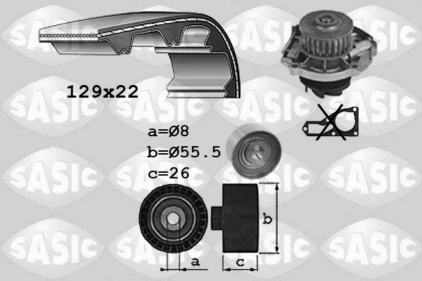 Water Pump & Timing Belt Kit (3906042)