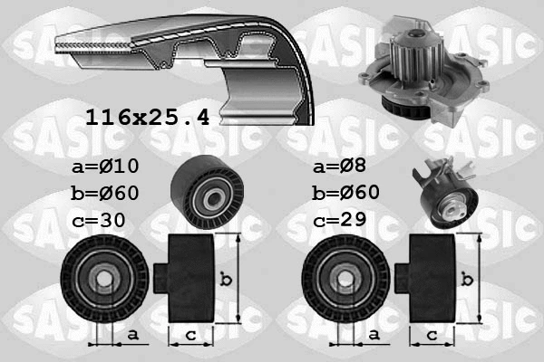 Water Pump & Timing Belt Kit (3900035)