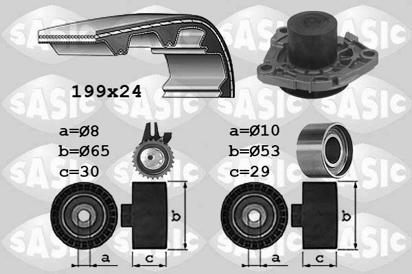 Water Pump & Timing Belt Kit (3906032)