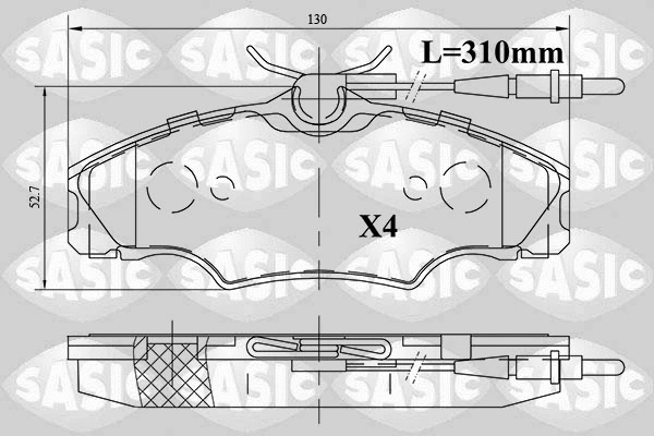 Brake Pad Set, disc brake (6210061)