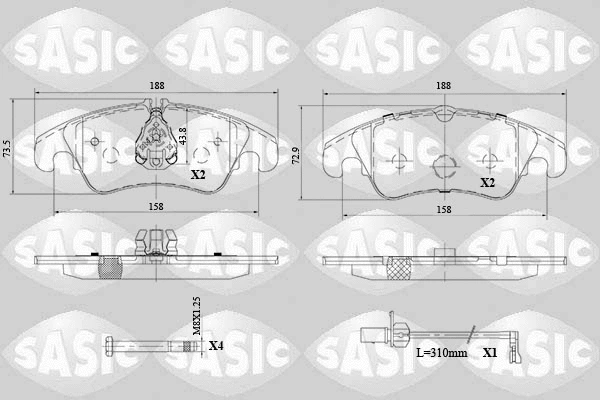 Brake Pad Set, disc brake (6216103)