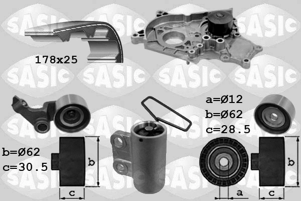 Water Pump & Timing Belt Kit (3906040)