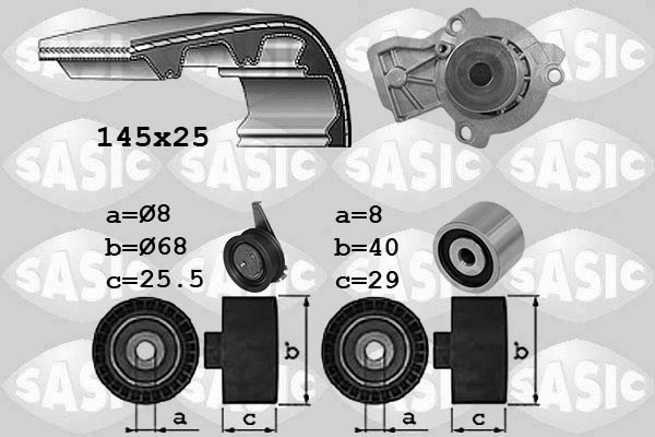 Water Pump & Timing Belt Kit (3906110)