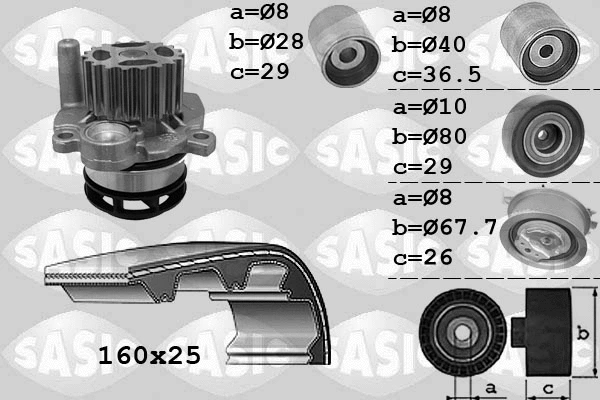 Water Pump & Timing Belt Kit (3906079)