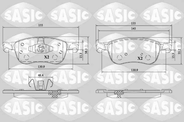 Brake Pad Set, disc brake (6216205)