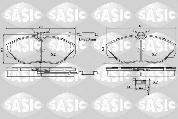 Brake Pad Set, disc brake (6210058)
