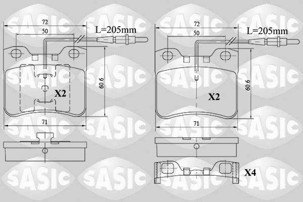 Brake Pad Set, disc brake (6210065)