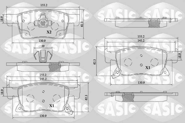 Brake Pad Set, disc brake (6216207)