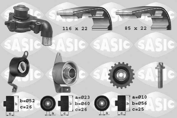 Water Pump & Timing Belt Kit (3906011)