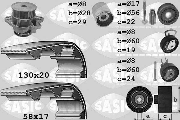 Water Pump & Timing Belt Kit (3906060)