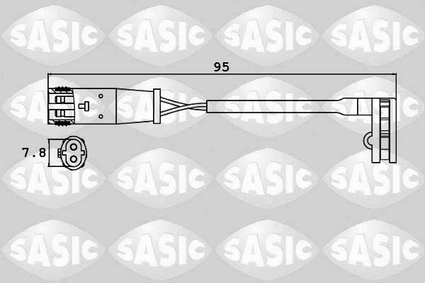 Warning Contact, brake pad wear (6236008)