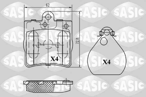 Brake Pad Set, disc brake (6216048)