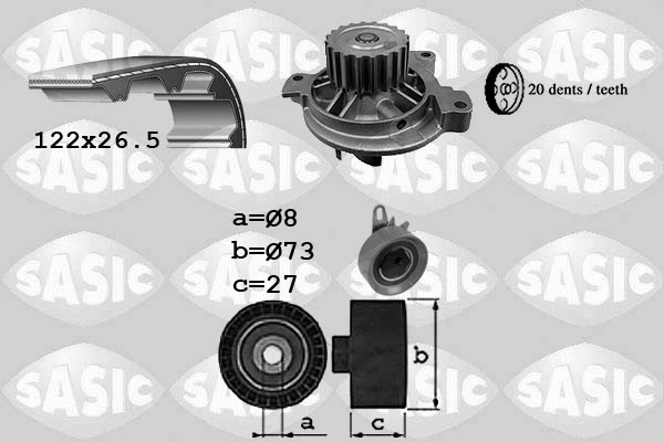 Water Pump & Timing Belt Kit (3906051)