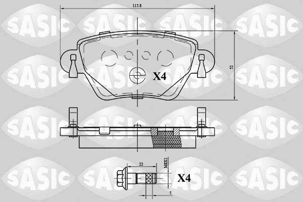 Brake Pad Set, disc brake (6216069)