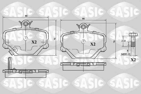 Brake Pad Set, disc brake (6216045)
