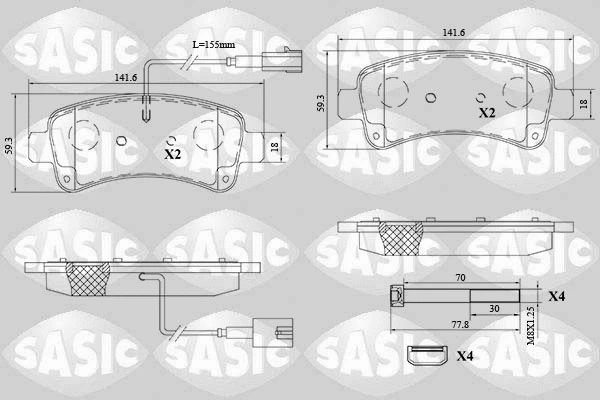 Brake Pad Set, disc brake (6210091)