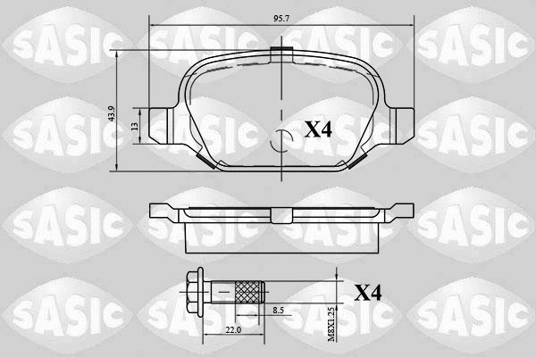 Brake Pad Set, disc brake (6216043)