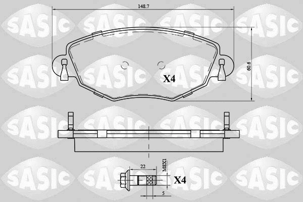 Brake Pad Set, disc brake (6216059)