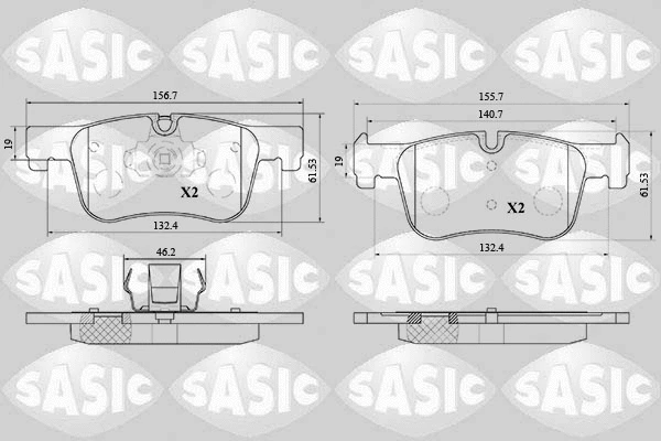 Brake Pad Set, disc brake (6216200)