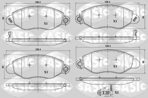Brake Pad Set, disc brake (6216058)