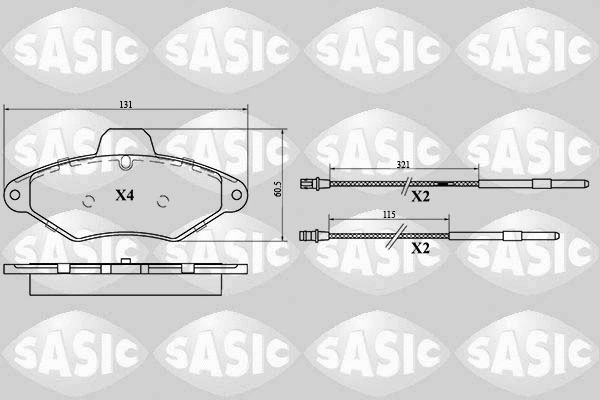 Brake Pad Set, disc brake (6210043)