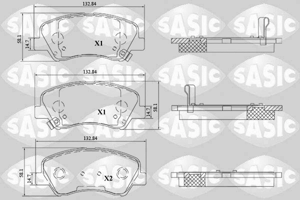 Brake Pad Set, disc brake (6216213)