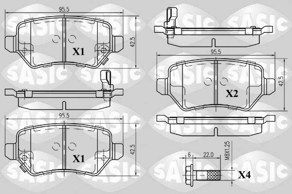 Brake Pad Set, disc brake (6216008)