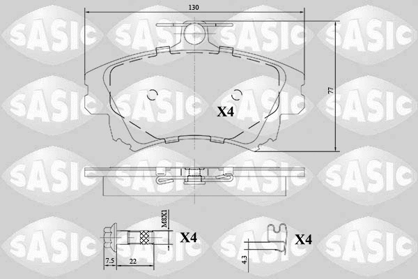 Brake Pad Set, disc brake (6216133)