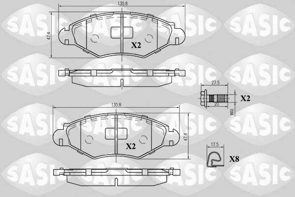 Brake Pad Set, disc brake (6210002)