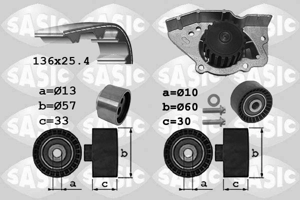 Water Pump & Timing Belt Kit (3900041)