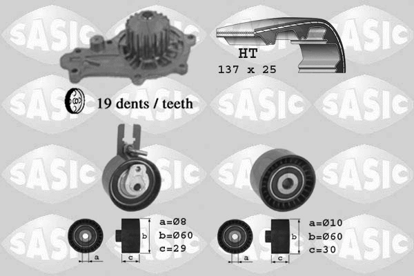 Water Pump & Timing Belt Kit (3900014)