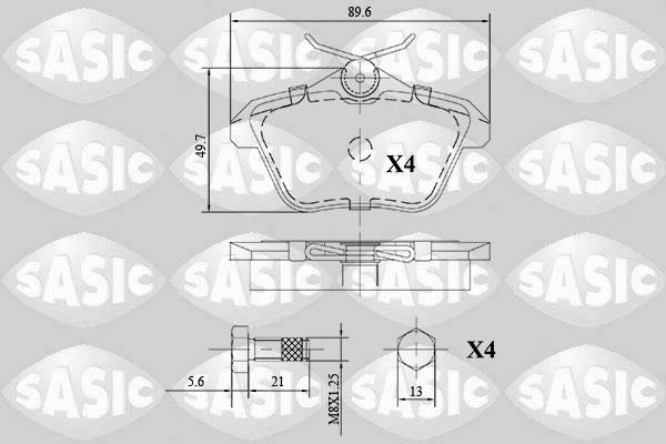 Brake Pad Set, disc brake (6216128)