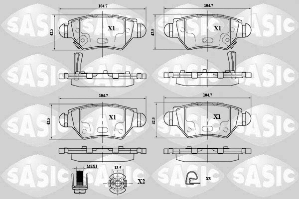 Brake Pad Set, disc brake (6216063)