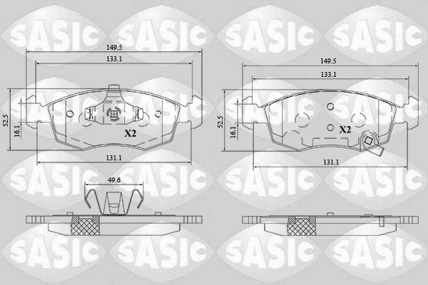 Brake Pad Set, disc brake (6216190)