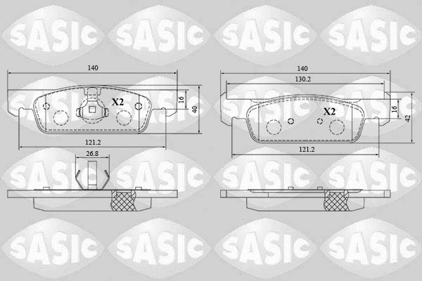 Brake Pad Set, disc brake (6214048)
