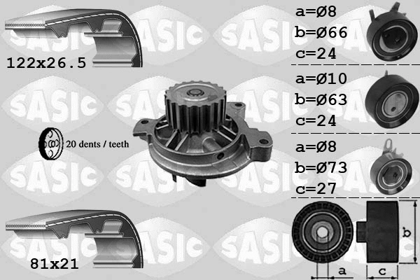 Water Pump & Timing Belt Kit (3906049)