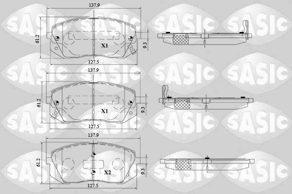Brake Pad Set, disc brake (6216157)