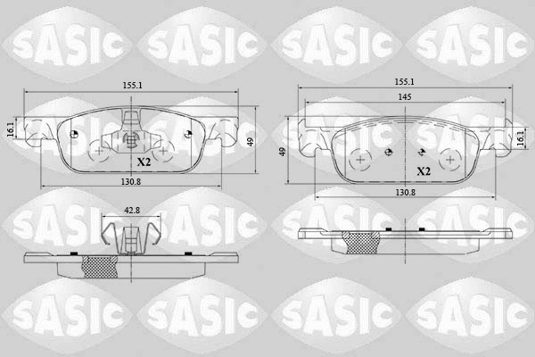 Brake Pad Set, disc brake (6214037)