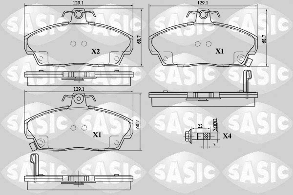 Brake Pad Set, disc brake (6216073)