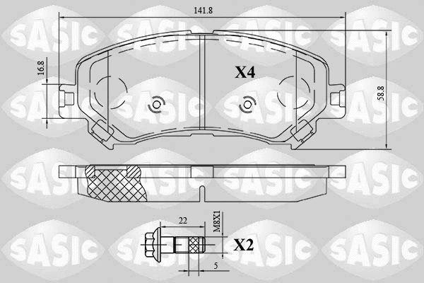 Brake Pad Set, disc brake (6214045)
