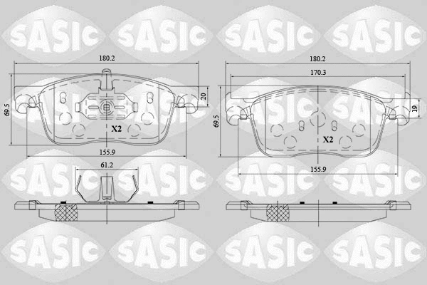 Brake Pad Set, disc brake (6210082)