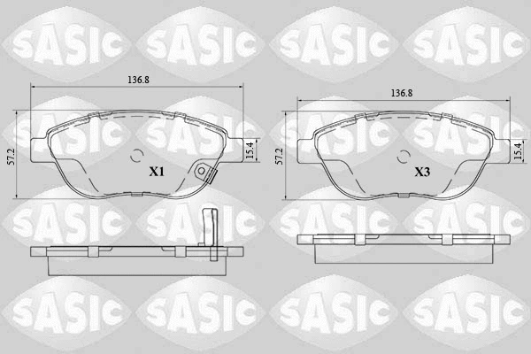 Brake Pad Set, disc brake (6216204)