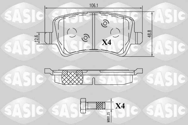 Brake Pad Set, disc brake (6216160)