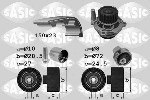 Water Pump & Timing Belt Kit (3906101)
