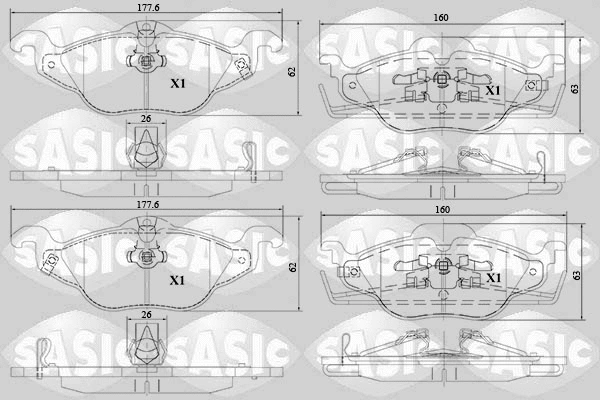 Brake Pad Set, disc brake (6216120)