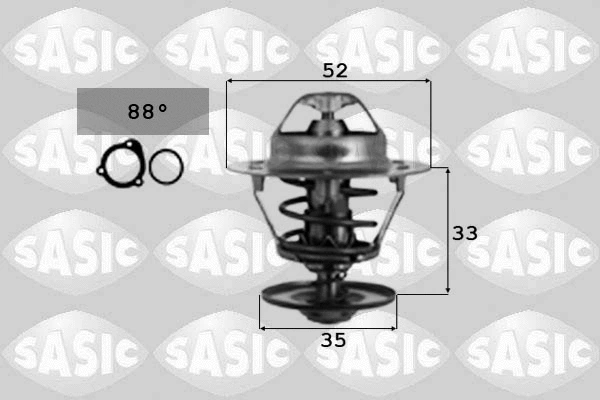 Thermostat, coolant (9000347)